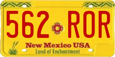 NM license plate 562ROR