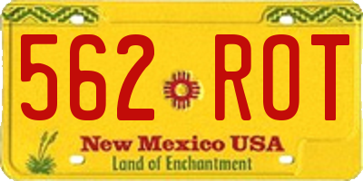 NM license plate 562ROT