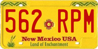 NM license plate 562RPM