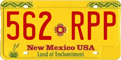 NM license plate 562RPP