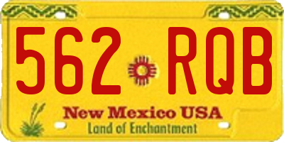 NM license plate 562RQB
