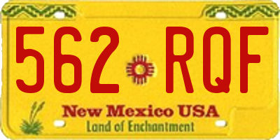 NM license plate 562RQF