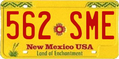 NM license plate 562SME