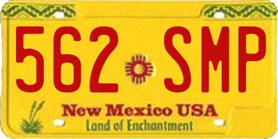 NM license plate 562SMP