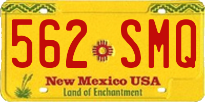 NM license plate 562SMQ