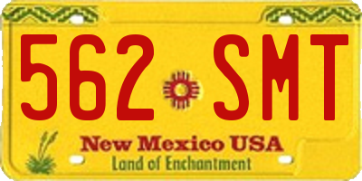 NM license plate 562SMT