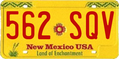 NM license plate 562SQV