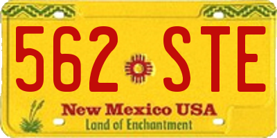 NM license plate 562STE