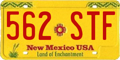 NM license plate 562STF
