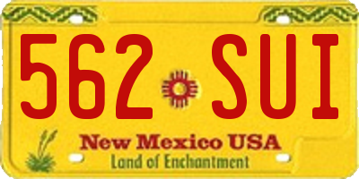 NM license plate 562SUI
