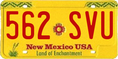 NM license plate 562SVU