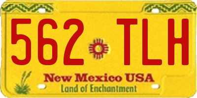 NM license plate 562TLH