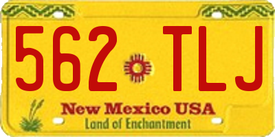 NM license plate 562TLJ