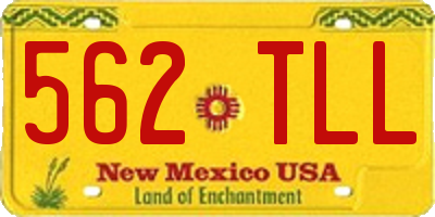 NM license plate 562TLL