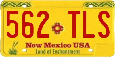 NM license plate 562TLS