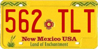 NM license plate 562TLT