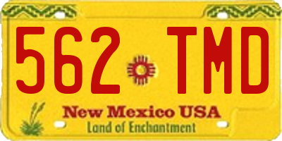 NM license plate 562TMD