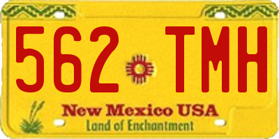 NM license plate 562TMH