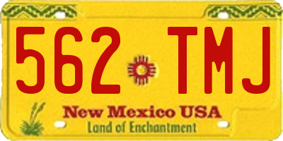 NM license plate 562TMJ