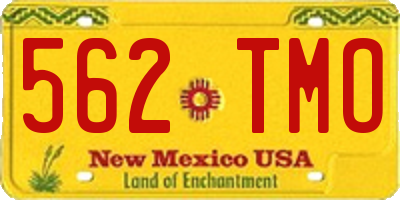 NM license plate 562TMO