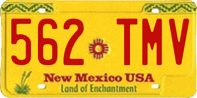 NM license plate 562TMV