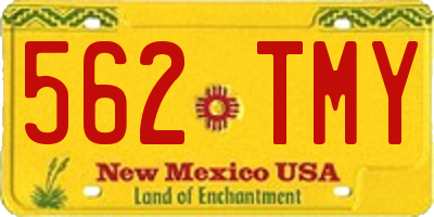 NM license plate 562TMY
