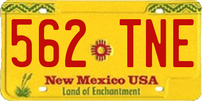 NM license plate 562TNE