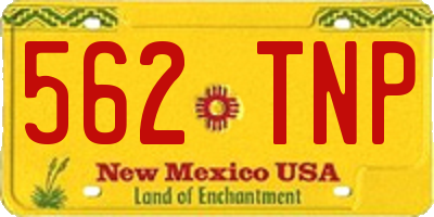 NM license plate 562TNP