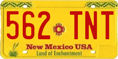 NM license plate 562TNT