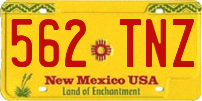 NM license plate 562TNZ