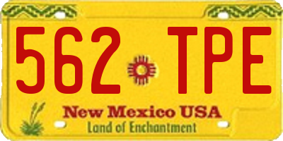 NM license plate 562TPE