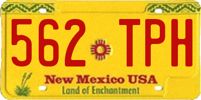 NM license plate 562TPH