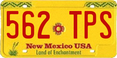 NM license plate 562TPS