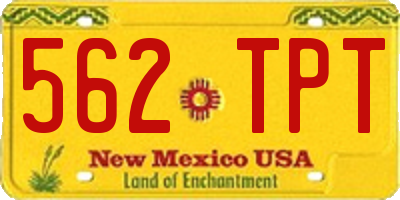 NM license plate 562TPT