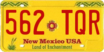 NM license plate 562TQR