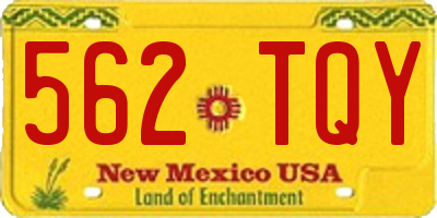 NM license plate 562TQY