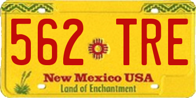 NM license plate 562TRE