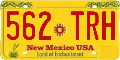 NM license plate 562TRH