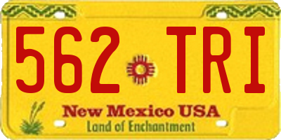 NM license plate 562TRI