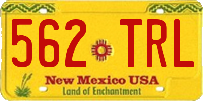 NM license plate 562TRL