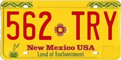 NM license plate 562TRY