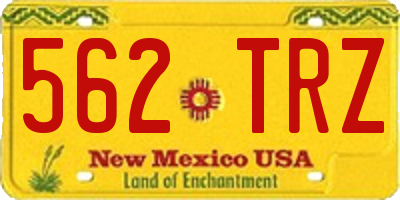 NM license plate 562TRZ