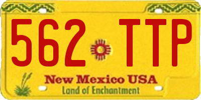 NM license plate 562TTP