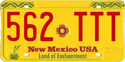 NM license plate 562TTT