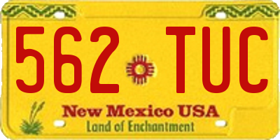 NM license plate 562TUC
