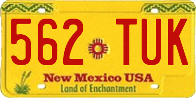 NM license plate 562TUK