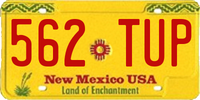 NM license plate 562TUP