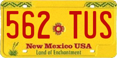 NM license plate 562TUS