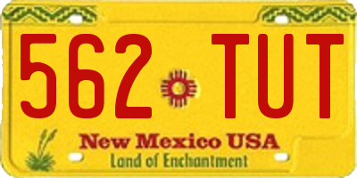 NM license plate 562TUT
