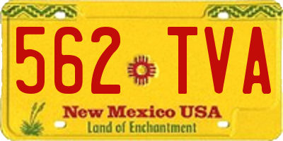 NM license plate 562TVA